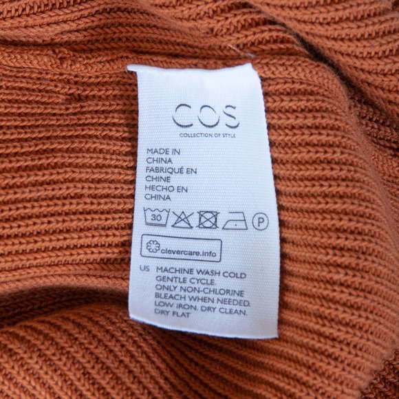 COS Clay Brown Cotton Blend Sweater - Picture 4 of 4